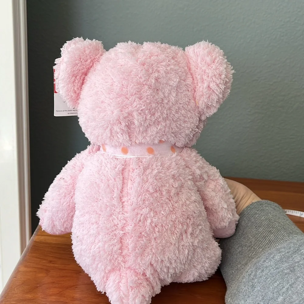 Napco soft cuddly pink teddy bear 12”, suitable for all ages, pristine condition